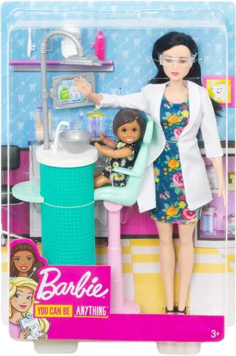 Miniatura 5 de Barbie Muñeca y juego de dentista, pelo negro