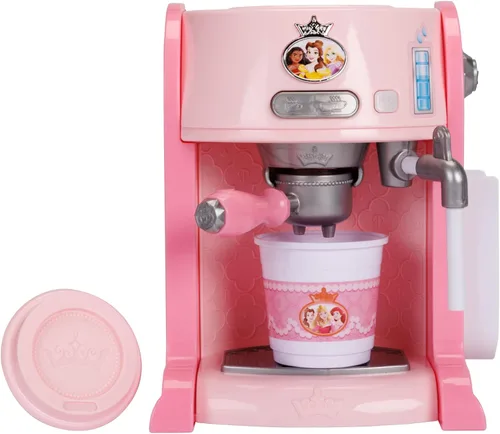 Disney Princess Style Collection - Máquina de café expreso de juguete para niños, cafetera para jugar, accesorios de cocina, regalo para niñas y
