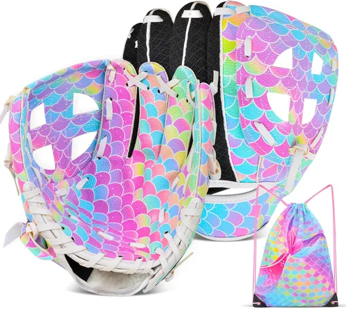 Guante de béisbol para niños, guantes de sóftbol, guantes de béisbol y sóftbol para niños y niñas, guante de pelota para entrenamiento y juego de