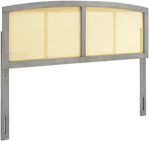 Miniatura 3 de Modway Cabecera de ratán tejida con bastón Halcyon en color gris