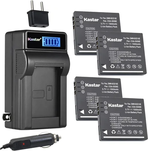 Miniatura 7 de Kastar DMW-BCE10 - Cargador de batería LCD de CA compatible con Panasonic Lumix DMC-FS5 DMC-FS5EG-K DMC-FS5EG-R DMC-FS5EG-S DMC-FS5GK DMC-FS5K
