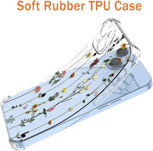 Miniatura 6 de Funda para Galaxy Note 10 Samsung Note 10, Patrón Floral de Flores Transparente TPU Suave Parachoques Resistente a Golpes Anti-Rayones Funda Elegant