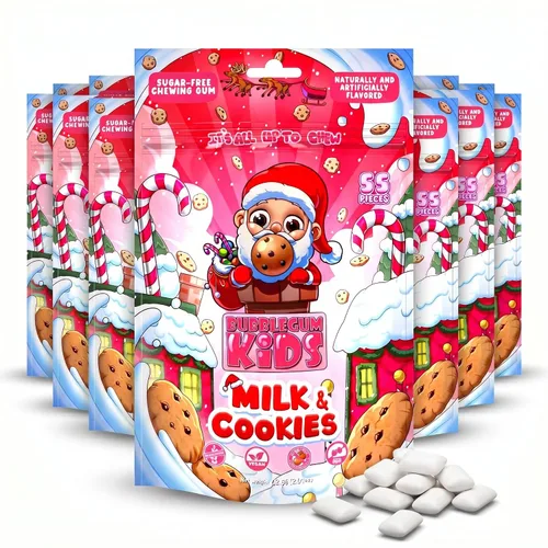Miniatura 24 de Bubblegum Kids Hannah's Frozen Banana - Goma de mascar sin azúcar Relleno de calcetines, dulces navideños, recuerdos de fiesta, goma de mascar sin