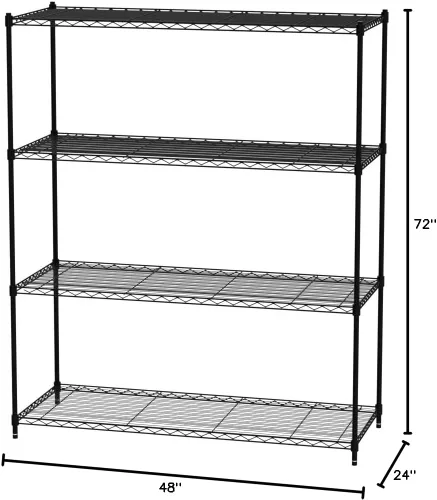Miniatura 2 de Safco Products 5294BL - Estantería de alambre industrial, Organzie Home, oficina, aulas, garajes y más 48 pulgadas de ancho x 24 pulgadas