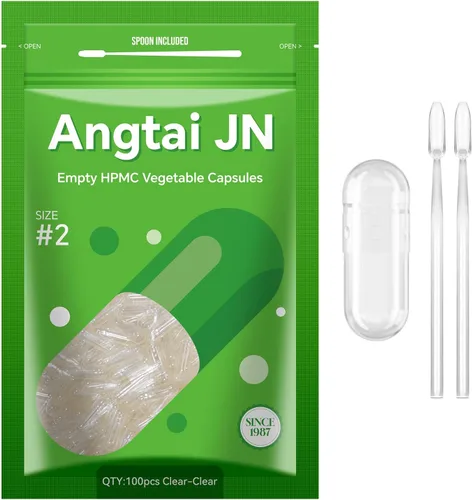 Miniatura 10 de Cápsulas veganas vacías tamaño 2 transparente a base de plantas (1,000 unidades) sin gluten, sin OMG, kit de llenado de pastillas con certificación