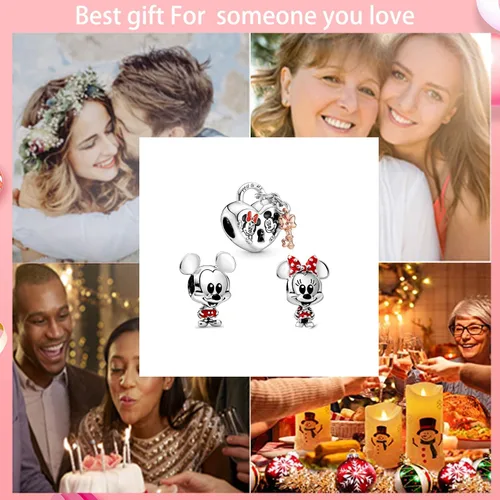 Miniatura 7 de Oomibo 925 Sterling Silver Charms for Bracelets Beads Pendant birthday Day Gifts for Women 3pcsset