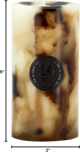 Miniatura 3 de Lulu Candles - Jazmín, Oud y sándalo (vela de pilar de 3 x 6 pulgadas) - Velas de alta calidad altamente perfumadas en caja para regalo