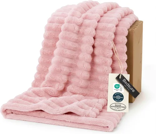 Miniatura 66 de Bedsure GentleSoft - Manta de forro polar azul para sofá, mantas suaves y acogedoras para mujer, lindas mantas pequeñas para niñas, azul claro, 108