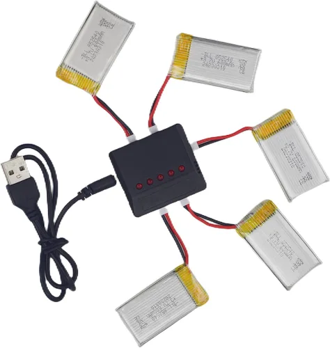 Miniatura 8 de sea jump Lipo Battery Charger+5Pcs 3.7V 600mAh Battery 5in1 for Syma X5C X5C-1 X5 X5SC X5SW H5C V931 S5C S5W SS40 FQ36 T32 T5W H42 CW4 Helicopter