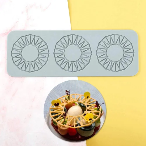 Miniatura 2 de TUKE Moldes de silicona con hojas 3D, para pastel de flores, fondant, hojas de abeja, moldes de pastelería, impresión de rosas, molde de encaje