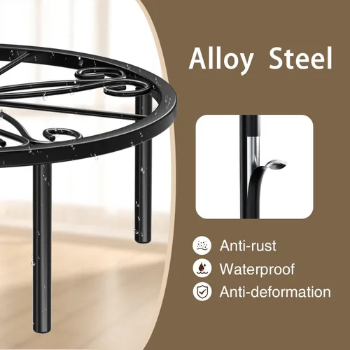 Miniatura 3 de Soporte para plantas de 7.9 pulgadas, 1 PIC, soporte para macetas de metal, para interiores, alto, 3.5 pulgadas, estante elevador de plantas