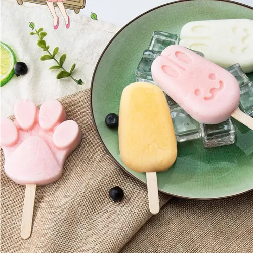 Miniatura 7 de Lindos moldes de silicona para paletas de conejo, moldes para paletas de hielo, moldes de silicona caseros con 100 palitos de paletas