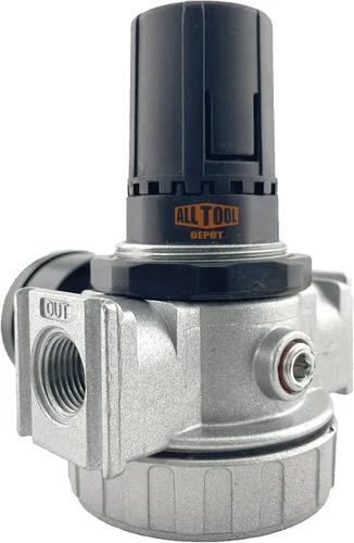 Miniatura 3 de Regulador de presión de aire comprimido en línea NPT MID FLOW de 1/2" para compresor de aire, 7 a 150 PSI ajustable