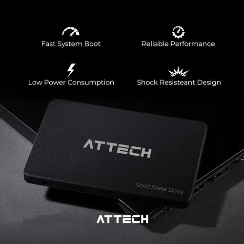 Miniatura 6 de ATTECH AT422 128GB 3D NAND SATA SSD interno de 2.5 pulgadas, hasta 550MB/s (128.0, GB)