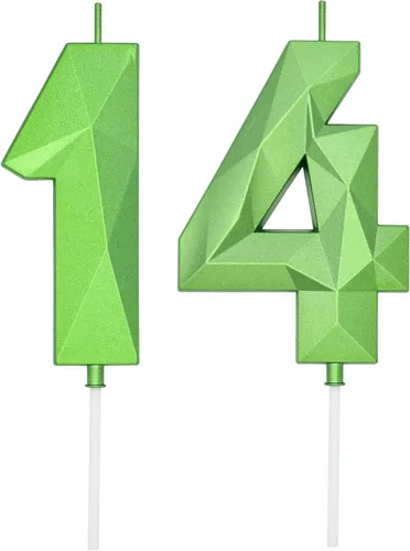 Miniatura 47 de DERVENTA Velas de cumpleaños con números grandes, 3D, color rosa, 3.7 pulgadas, decoración para tartas de fiesta, 1 pieza (número 3 rosa)