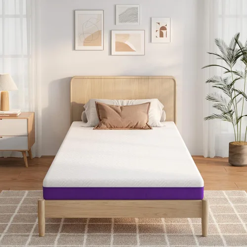 Miniatura 16 de Colchón tamaño Queen de 8 pulgadas, colchón con espuma viscoelástica de gel y resortes en bolsillos, Euro Top de firmeza media, color negro