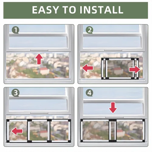 Miniatura 4 de FLYZZZ - Protector ajustable, deslizable y expansible para ventanas con marco de aluminio con dos modos de colocación, horizontal