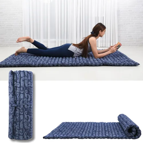 Miniatura 55 de Leewadee - Colchón plegable - Futón japonés enrollable -Alfombra de tatami triple pliegue - Cama de piso para invitados - Colchón de camping