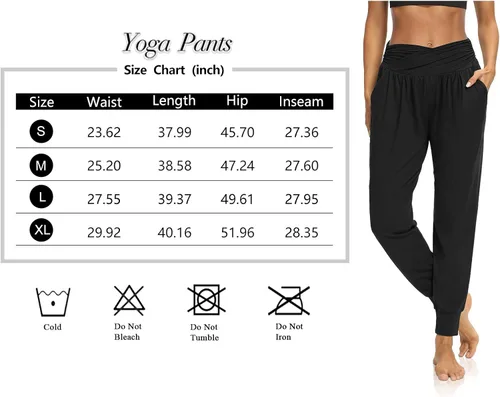 Miniatura 7 de DIBAOLONG - Pantalones de yoga sueltos para hacer ejercicio, casuales, cómodos, con bolsillos