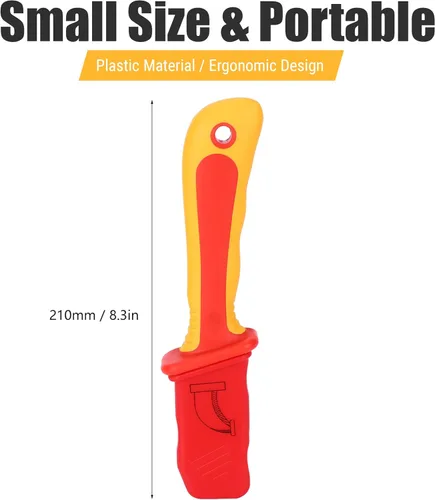 Miniatura 6 de Herramienta de desmontaje de cuchillo de cable, cuchillo de electricista aislante, cortador de cables de aislamiento, cuchillo de desmontaje
