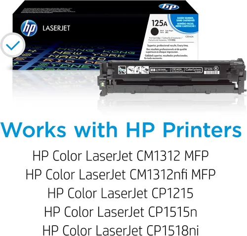 Miniatura 2 de Cartucho de tóner negro original HP CB540A 125A para impresoras LaserJet