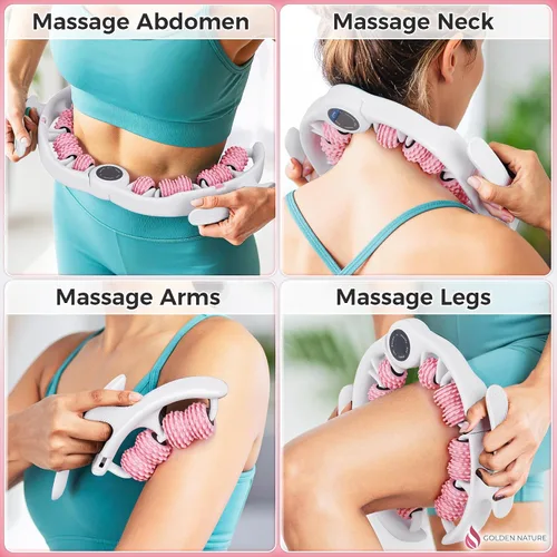 Miniatura 3 de Rodillo de masaje para celulitis, masajeador anticelulitis para muslos, cuello y cuerpo, herramienta de masaje fascista con rodillos desmontables