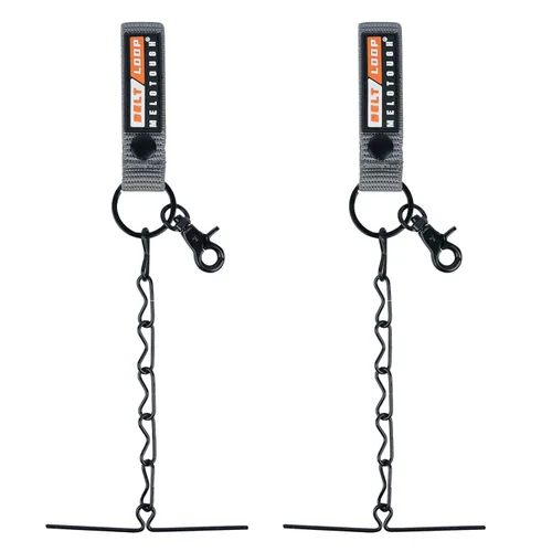 Miniatura 18 de MELOTOUGH Correa de cinta para cinturón de herramientas, portacinta para electricistas con cadena, llavero y mosquetón con gatillo