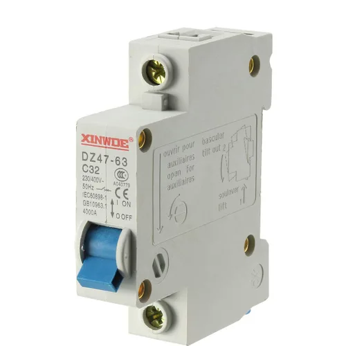 Miniatura 8 de uxcell 1 poste 10A 230/400V de baja tensión disyuntor miniatura montaje en carril DIN DZ47-63 C10