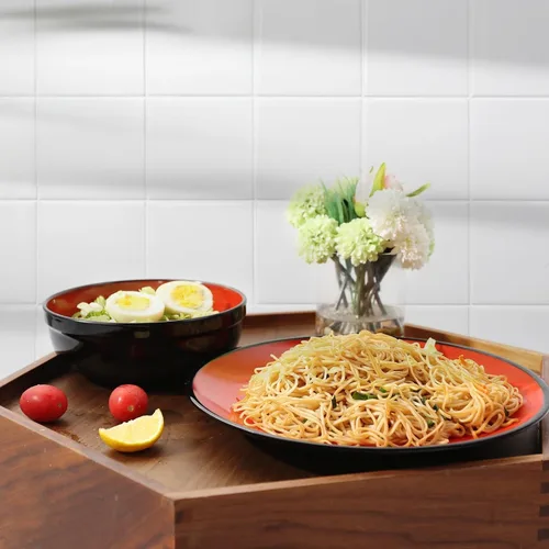 Miniatura 4 de TP Juego de 4 cuencos de melamina de 38 onzas para ensaladas de sopa Ramen Pho y pasta, juego de 4 cuencos japoneses grandes, irrompibles ligeros