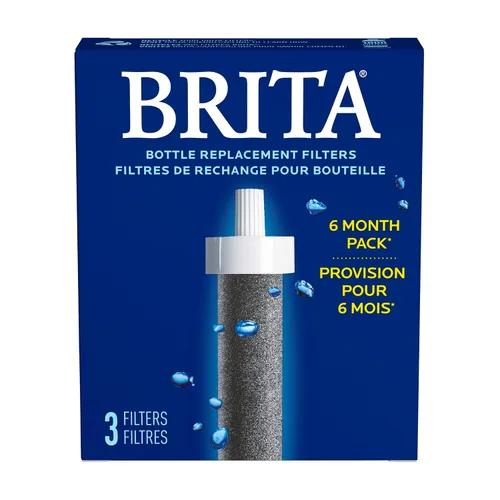 Miniatura 3 de Filtros de repuesto para botella de agua Brita, sin BPA, reemplazan 1,800 botellas de plástico al año, duran dos meses o 40 galones, incluye 3