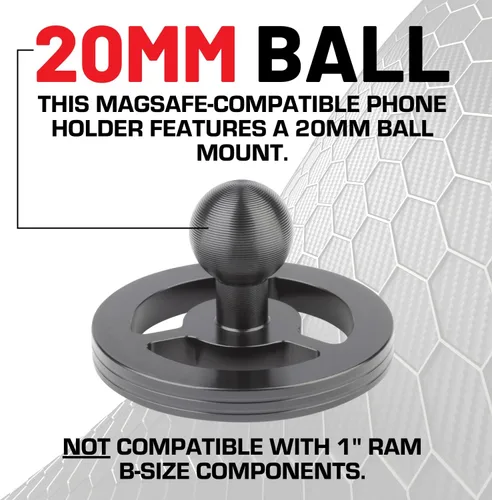 Miniatura 6 de Bulletpoint Soporte Magnético para Tablero de Teléfono Celular Compatible con Teléfonos Inteligentes MagSafe iPhone - 20mm (0.787 pulgadas) Bola