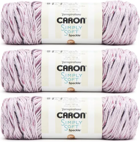 Miniatura 49 de Caron Simply Soft Abyss Speckle Yarn - Paquete de 3 unidades de 141 gramos/5 onzas - Acrílico - 4 medianos (peinado) - 235 yardas - Tejido/ganchillo