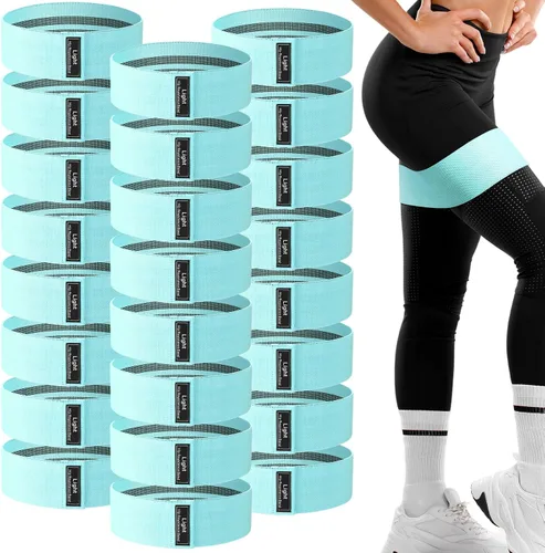 Miniatura 10 de 24 piezas de bandas de resistencia de tela para entrenamiento Bandas de ejercicio de fuerza para mujeres y hombres Bandas de resistencia elásticas