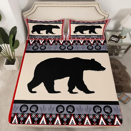 Miniatura 25 de Erosebridal Sábana bajera con temática de pesca, juego de ropa de cama rústica de granja tamaño individual para niños, adolescentes y adultos, ropa