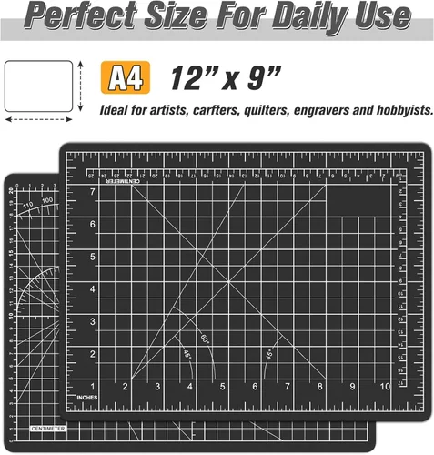 Miniatura 2 de DIYSELF Alfombrilla de corte de 9 x 12 pulgadas, alfombrillas de corte para manualidades, alfombrillas de corte autorreparables A4, alfombrilla