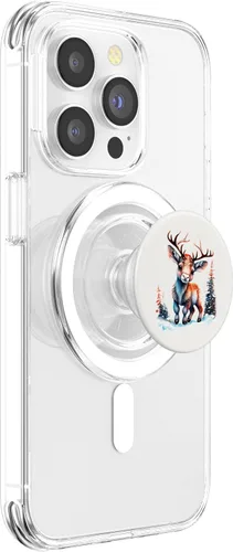 Miniatura 3 de PopSockets MagSafe PopGrip estéticos de Navidad con diseño de reno para iPhone