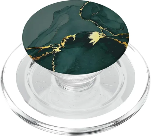 Miniatura 8 de Elegante Jade Verde Profundo Natural-Mármol Patrón PopSockets PopGrip intercambiable