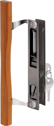 Miniatura 4 de Prime-Line C 1032 Juego de Manijas para Puerta Corrediza de Vidrio con Llave – Reemplaza las Manijas de Puerta Viejas o Dañadas Rápidamente – Negro