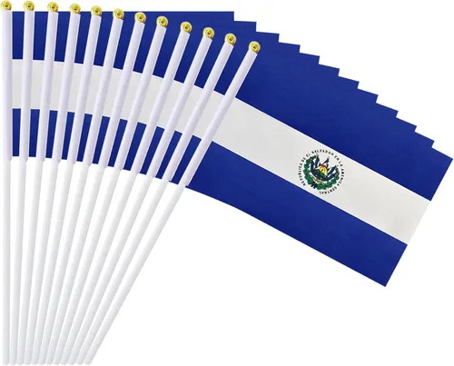 Miniatura 20 de Bandera de México, bandera mexicana, pequeñas mini banderas de mano de México en palo, ideal para fiestas, desfiles, eventos deportivos