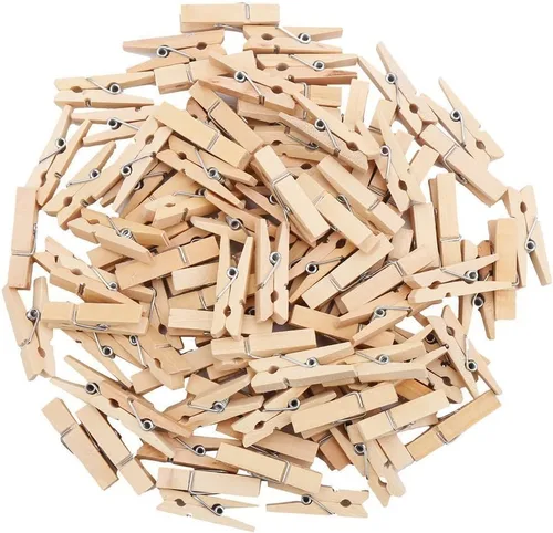 Miniatura 11 de DECORA Pinza de madera pintada colorida de 1.4 in/1.38 pulgadas, 100 piezas para clips de fotos, álbumes de chatarra, manualidades, envoltura