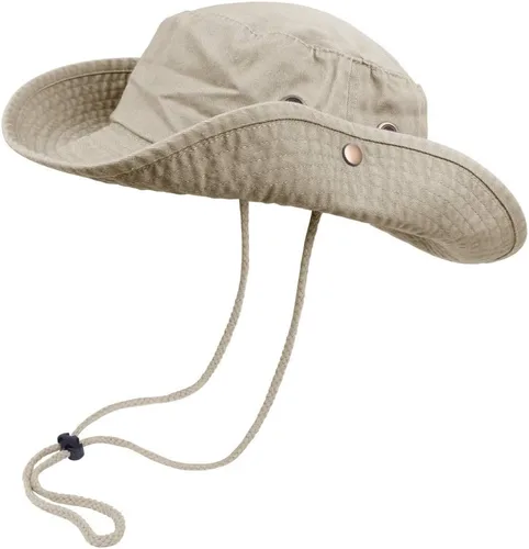 Sombreros de pescador con cuerda de ala ancha para senderismo, pesca, protección solar UV, safari, unisex