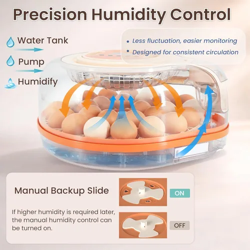 Miniatura 4 de Incubadora inteligente de huevos de pollo con control de voz, 26 incubadoras de pollo/59 pájaros para incubar huevos, girador automático de huevos