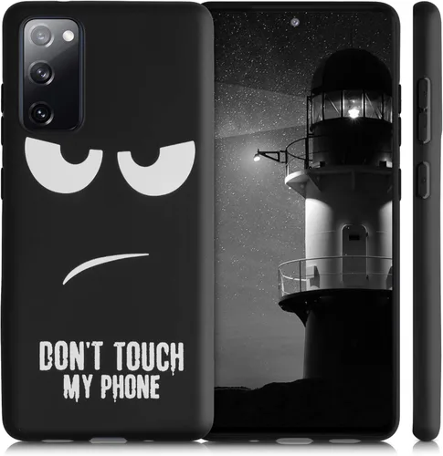 Miniatura 5 de kwmobile Funda de silicona TPU compatible con Samsung Galaxy S20 FE - Funda suave - Eclipse minimalista blanco/negro