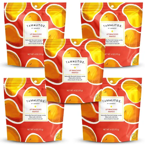 Miniatura 22 de Tamalitoz - Mango para masticar labios, caramelo duro mexicano de mango picante relleno de chile, lima y sal marina, caramelo de fruta hecho a mano