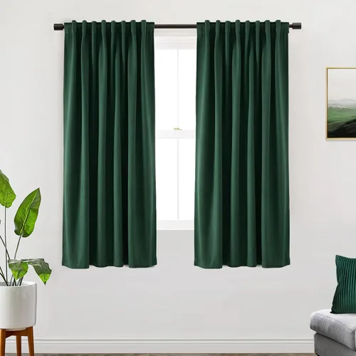 Miniatura 47 de SHINELAND Cortinas opacas cortas para ventanas de dormitorio, cortinas de baño, 45 pulgadas de largo