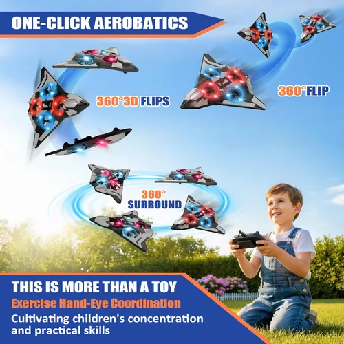 Miniatura 5 de Aviones de control remoto de espuma para niños y adultos Fácil control, ideal para principiantes y adolescentes, con vuelo estable, volteretas