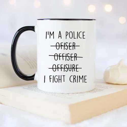 Miniatura 4 de YouNique Designs Tazas de oficial de policía – Regalos para nuevos oficiales de policía para hombres y mujeres, tazas de café portátiles de 11