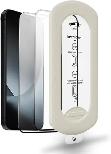 Miniatura 11 de Protector de pantalla de vidrio templado para iPhone 17 Pro con kit de alineación automática, polvo automático, grado militar 9H+ inastillable