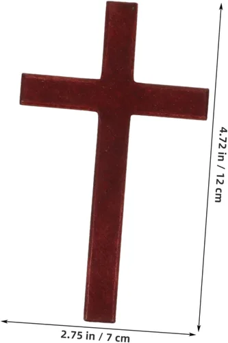 Miniatura 7 de Adornos de cruz de madera, paquete de 6 decoraciones de cruz de madera de 4.72 x 2.75 pulgadas para decoración del hogar, centro de mesa, decoración