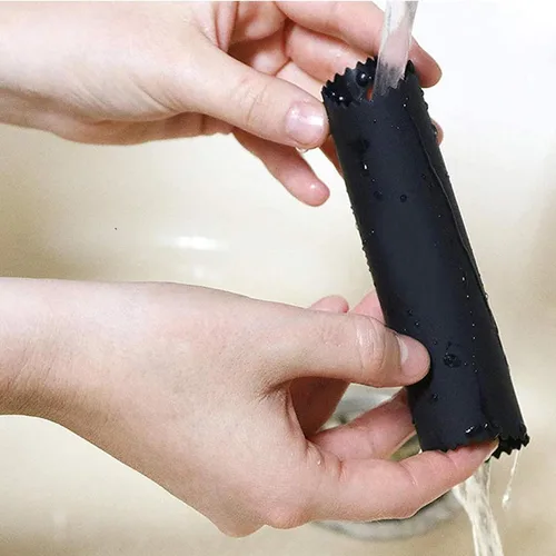 Miniatura 5 de Juego de 2 peladores de silicona Easy Roll Tube útil ajo sin olor herramienta de cocina (rojo, negro)